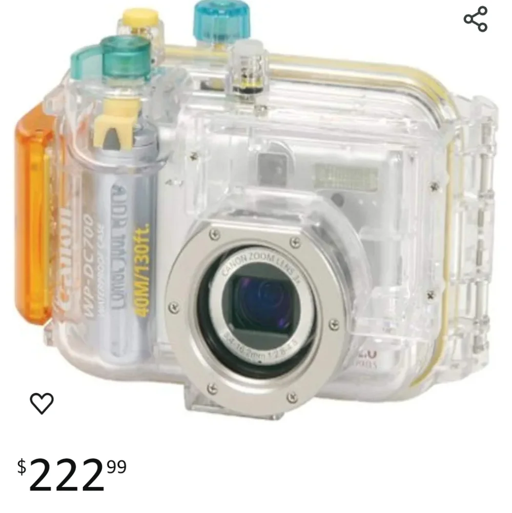 Canon WP-DC700 Waterproof Underwater Camera Case For Canon PowerShot A60 A70